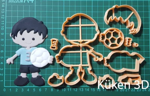 Cortante jugador futbol 12cm Futbol collage