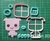 Cortante pato cerdio 8cm Gravity Falls Collage chanchito
