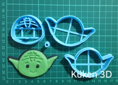 Cortante cara yoda collage 6cm Star Wars