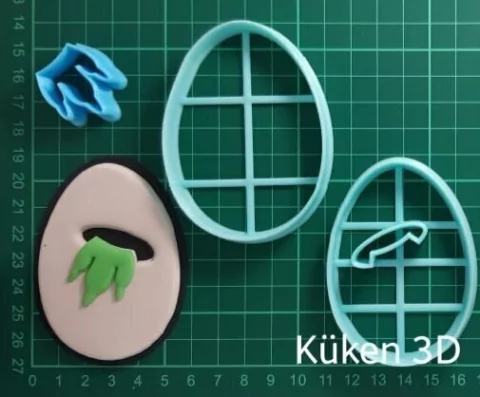 Cortante Huevo Dinosaurio con huella 8cm Dino collage