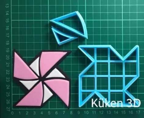 Cortante Rehilete 8cm collage circo