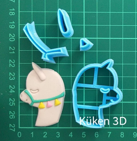 Cortante cabeza Llama Animal sentada collage 5cm Norte