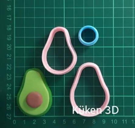 Cortante Palta 5cm Aguacate Comida collage