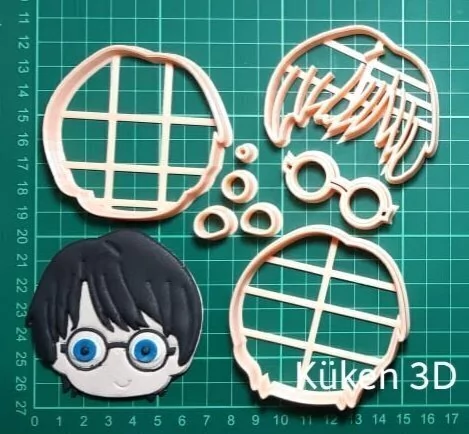 Cortante Cara Harry Potter 7cm collage pelicula mago