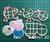 Cortantes hermano Chanchita 10cm con pelota Dibujito pig george peppa