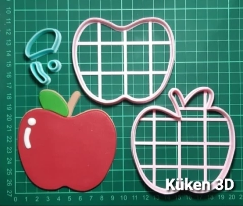 Cortante Manzana collage 10cm mod2 Fruta Blancanieves