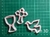 Set Cortantes Comunion Bautismo Cruz Caliz Paloma 5cm