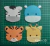 Cortante Set caras Selva 8cm collage cebra tigre hipopotamo jirafa animal