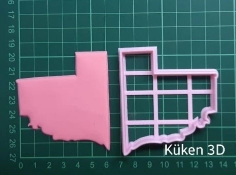 Cortante Mapa La Pampa 7cm Argentina