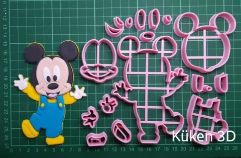 Cortante Collage Mickey Bebe mod3 12cm