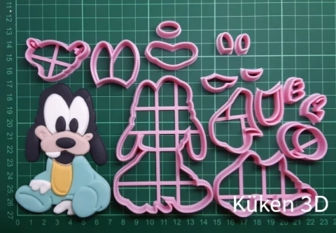 Cortante de Goofy bebe collage 10cm Mickey