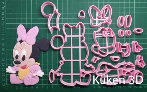 Cortante Collage Minnie Bebe mod4 12cm