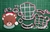 Cortante cara oso navideño collage 10cm navidad