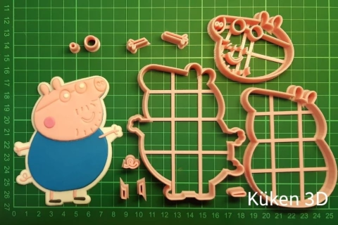 Cortante papa pepa mod2 10cm collage chanchita pig peppa