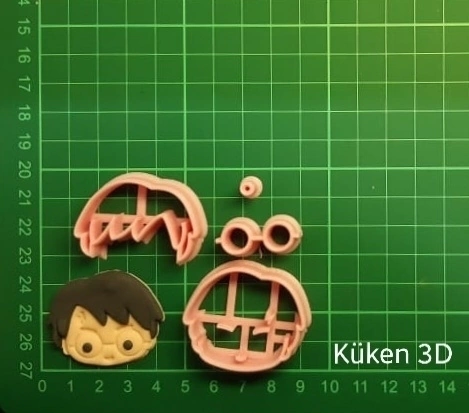 Cortante Cara Harry Potter 4cm mod2 collage pelicula mago