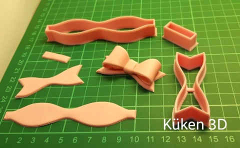 Cortantes para realizar moño 5cm aprox