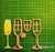 Cortante Copa 10cm collage brindis año nuevo fiesta