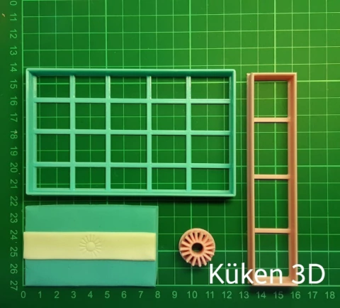 Cortante Bandera Argentina mod2 collage 12cm Futbol mundial