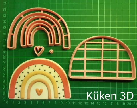 Cortante Arco Iris 8cm collage mod11