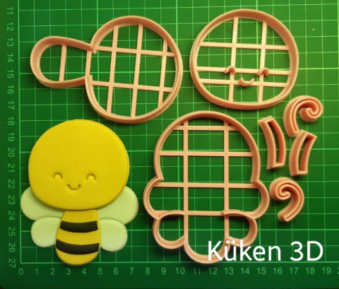 Cortante abeja collage 10cm insecto abejita mod8