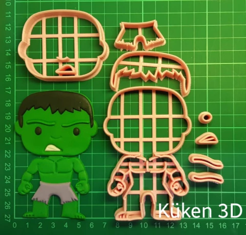 Cortante Hulk superHeroe 10cm entero avengers mod5