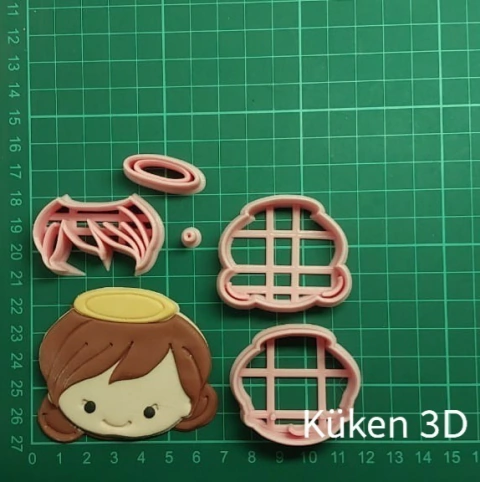 Cortante cara angelita 4,5cm mod1 Comunion Angel Confirmacion