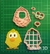 cortante pollito pio entero Granja Zenon Animal infantil 7cm collage mod3 - comprar online