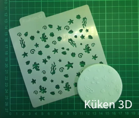 STENCIL algas, ostras y estrellas mar - comprar online