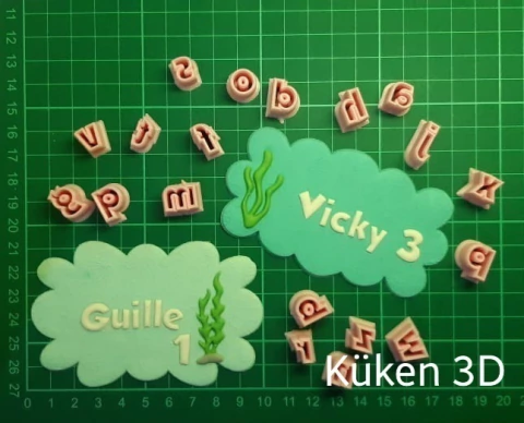 Cortantes Letras Abecedario 1,5cm minusculas Mod11 BabyShark - comprar online