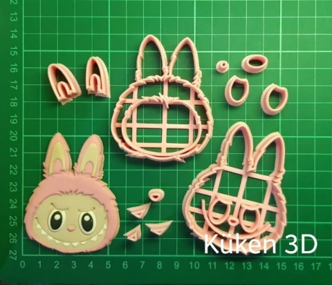 Cortante cara labubu 7cm collage mod2 - comprar online