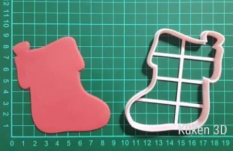 Cortante Media Bota 9cm Navidad Navideño