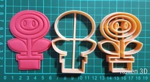 Cortante Planta De Fuego Mario 8cm Super Juego