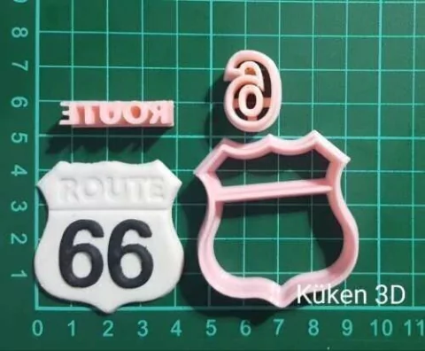 Cortante Cartel Ruta 66 Route Cars Auto 4cm