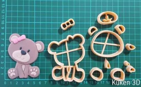 Cortante Osa Osita Tierna Collage 8cm