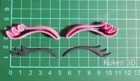 Cortante Unicornio Ojos 5cm Pestañas Mod3