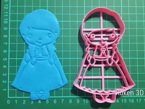 Cortante Anna 12cm Frozen Princesa Cuento Ana marcadores