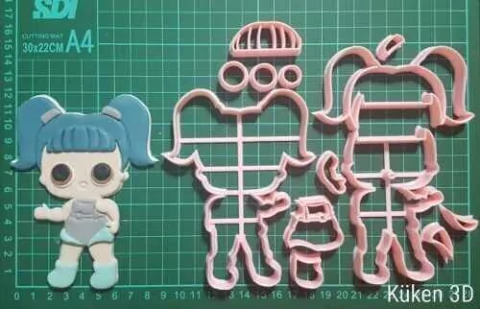 Cortante Lol Surprise 12cm Entera Muñeca Astronauta Collage