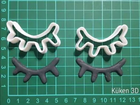 Cortante Unicornio Ojos 5cm Pestañas Mod2