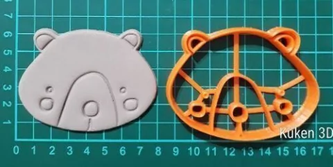 Cortante Animal Bosque Cara Oso 8cm Osito Mod1