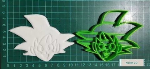 Cortante Goku Dragon Ball Z 10cm marcadores