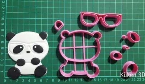 Cortante Animal Oso 8cm Bosque Anteojos Panda