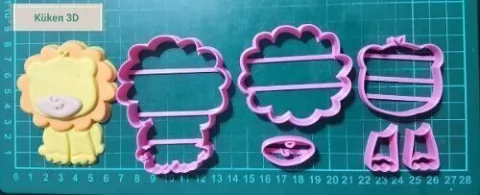 Cortante Leon Selva Animal Collage 18cm