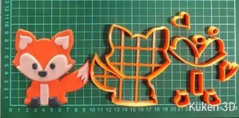 Set Cortante Zorro 10cm Animales Bosque Modelo2