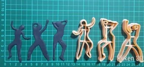 Cortantes Siluetas Bailarines Zumba Gimnasia 8cm