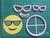 Cortante Emoji Anteojos Collage 8cm