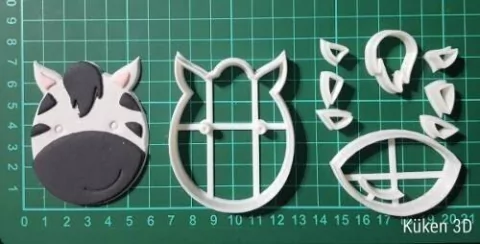 Cortante Animales Selva Cabezas 8cm Collage Cebra - tienda online