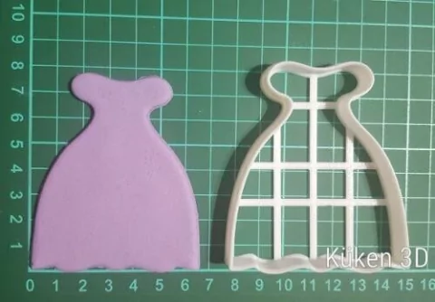 Cortante Vestido 8cm Princesa