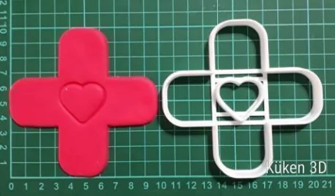 Cortante Cruz Hospital Enfermeria Enfermera 10cm