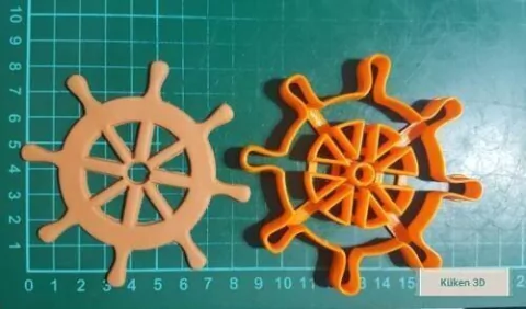 Cortante Nautico Timon 9cm fondant