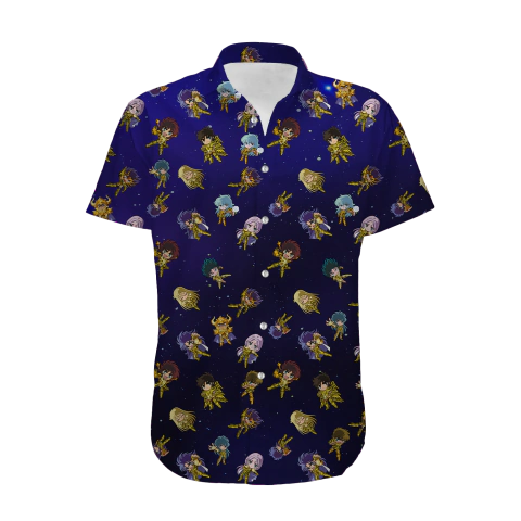 Camisa Social - Cavaleiros do Zodíaco - Cavaleiros de Ouro
